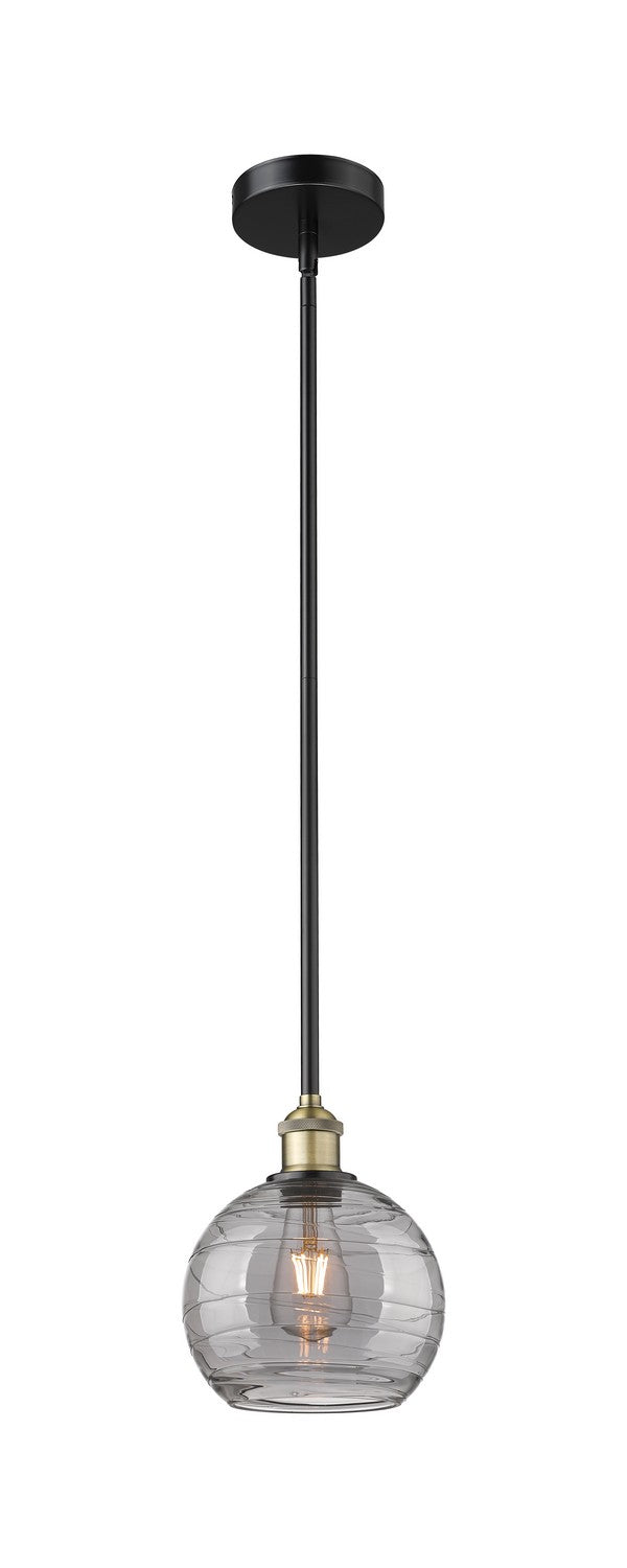 Innovations Edison 616-1S-BAB-G1213-8SM Pendant Light - Black Antique Brass