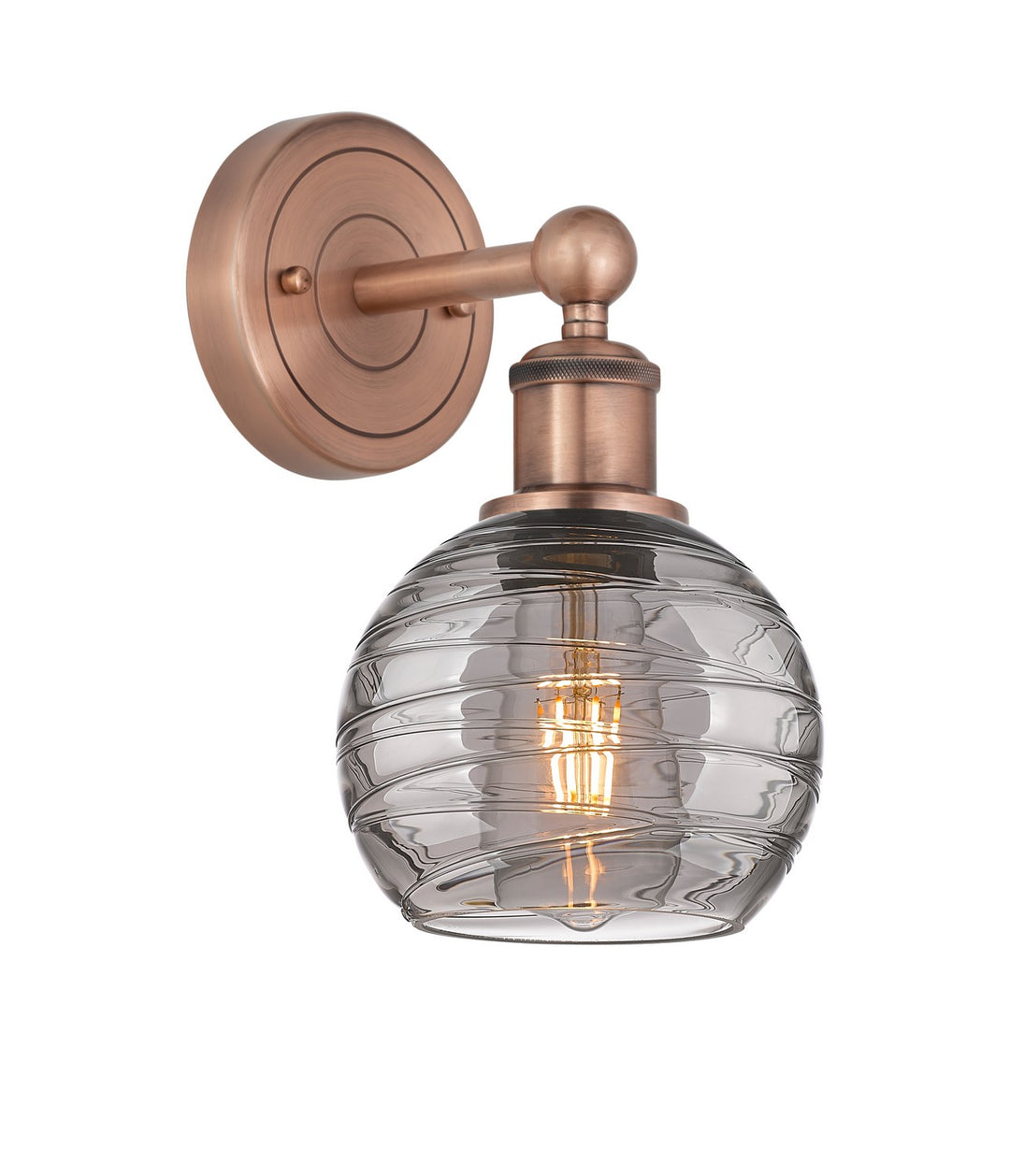 Innovations Edison 616-1W-AC-G1213-6SM Wall Sconce Light - Antique Copper