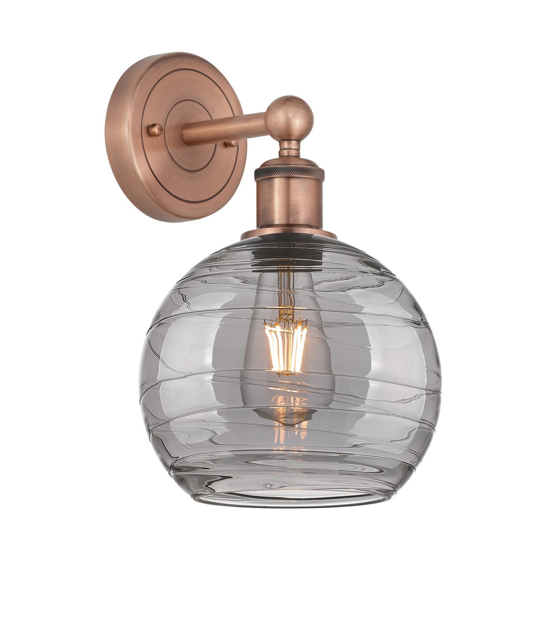 Innovations Downtown Urban 616-1W-AC-G1213-8SM Wall Sconce Light - Antique Copper