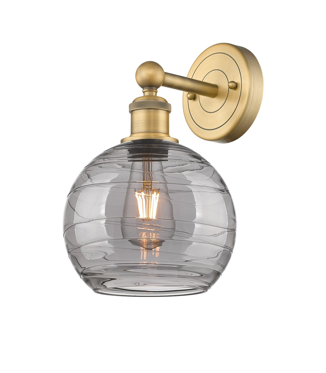 Innovations Downtown Urban 616-1W-BB-G1213-8SM Wall Sconce Light - Brushed Brass