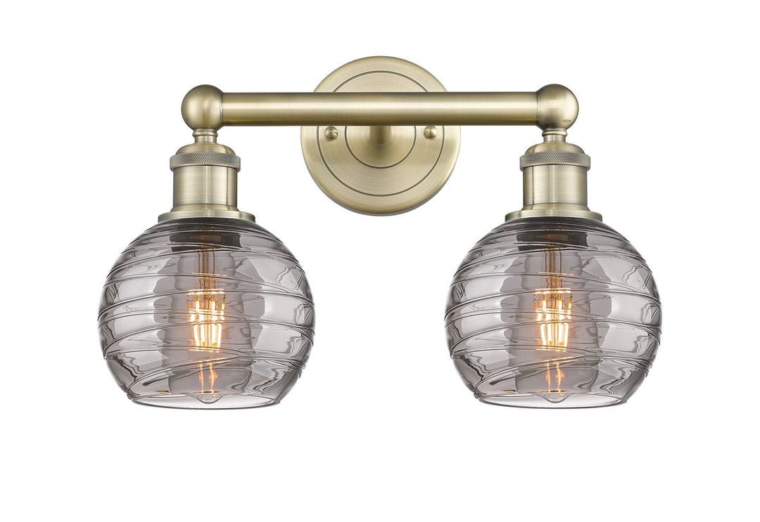 Innovations Edison 616-2W-AB-G1213-6SM Bath Vanity Light 15 in. wide - Antique Brass