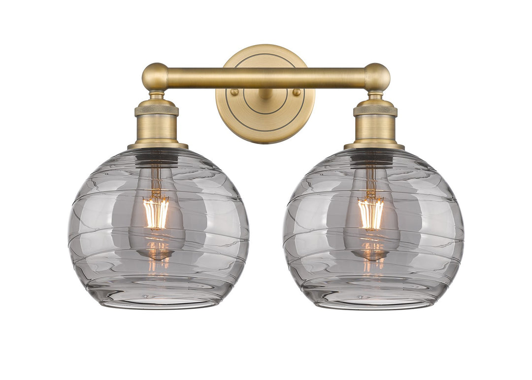 Innovations Downtown Urban 616-2W-BB-G1213-8SM Bath Vanity Light 17 in. wide - Brushed Brass