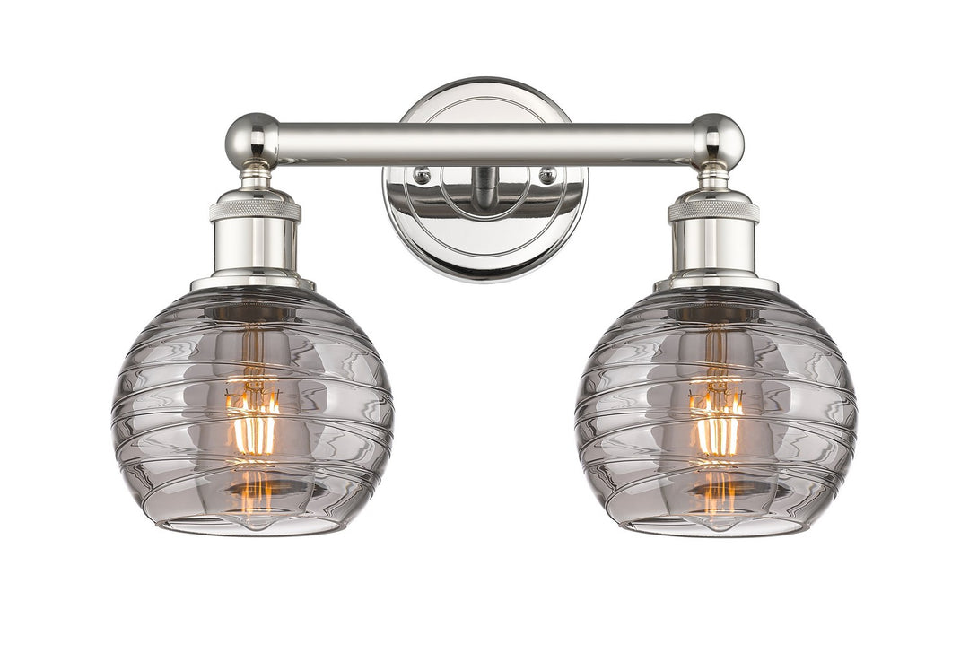 Innovations Edison 616-2W-PN-G1213-6SM Bath Vanity Light 15 in. wide - Polished Nickel