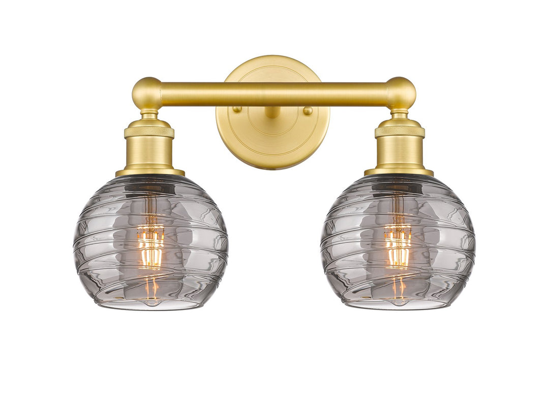 Innovations Edison 616-2W-SG-G1213-6SM Bath Vanity Light 15 in. wide - Satin Gold