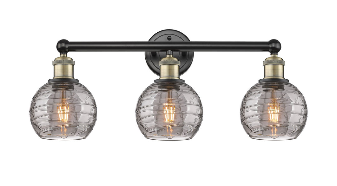 Innovations Edison 616-3W-BAB-G1213-6SM Bath Vanity Light 24 in. wide - Black Antique Brass