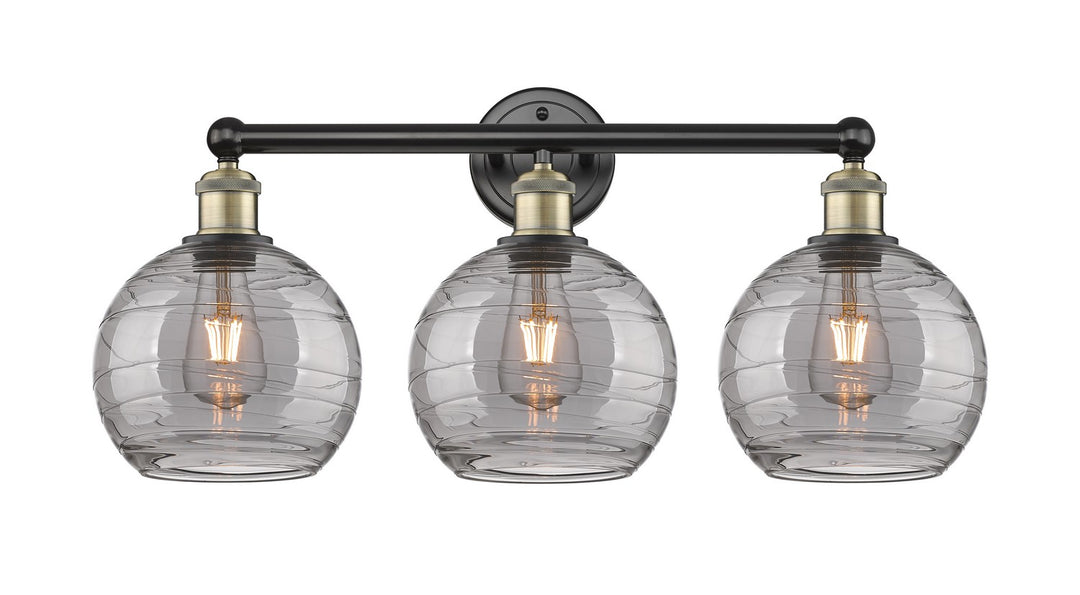 Innovations Downtown Urban 616-3W-BAB-G1213-8SM Bath Vanity Light 26 in. wide - Black Antique Brass