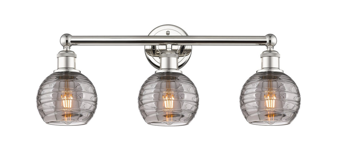 Innovations Edison 616-3W-PN-G1213-6SM Bath Vanity Light 24 in. wide - Polished Nickel