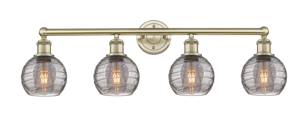 Innovations Edison 616-4W-AB-G1213-6SM Bath Vanity Light 33 in. wide - Antique Brass