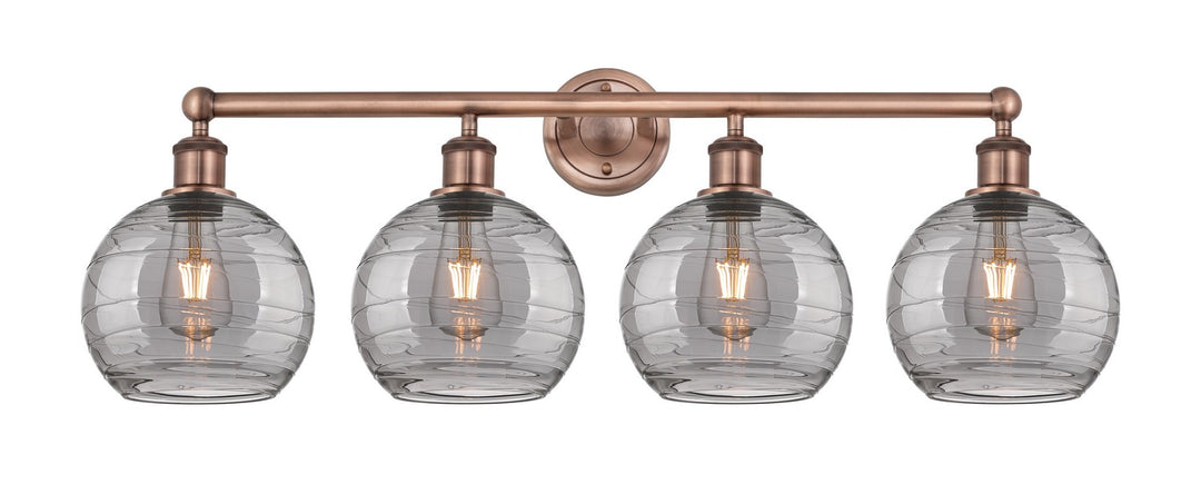 Innovations Downtown Urban 616-4W-AC-G1213-8SM Bath Vanity Light 35 in. wide - Antique Copper