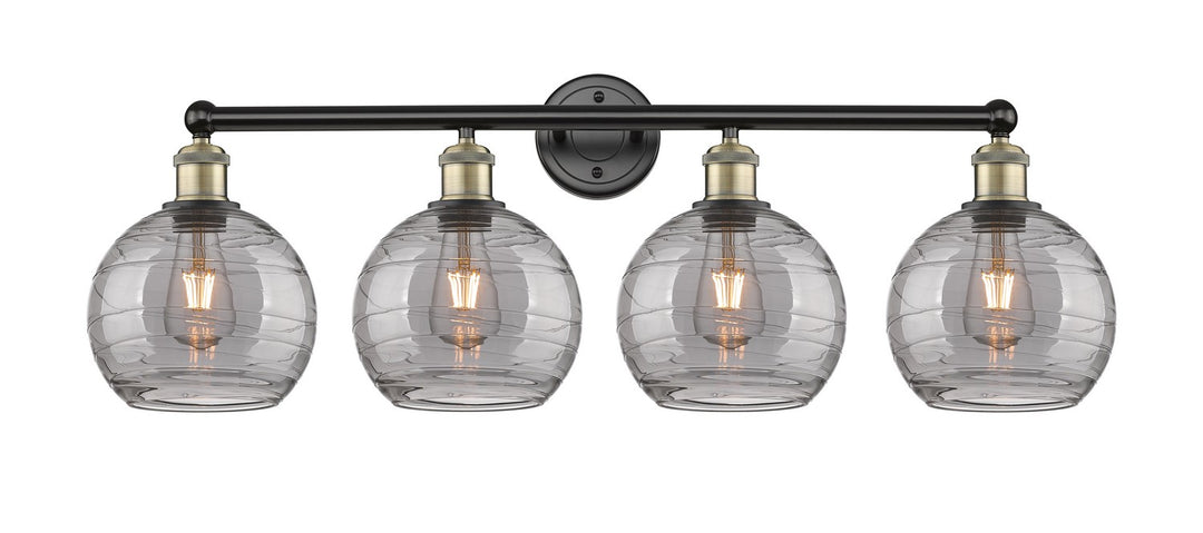 Innovations Downtown Urban 616-4W-BAB-G1213-8SM Bath Vanity Light 35 in. wide - Black Antique Brass