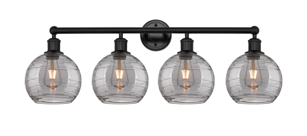 Innovations Downtown Urban 616-4W-BK-G1213-8SM Bath Vanity Light 35 in. wide - Matte Black