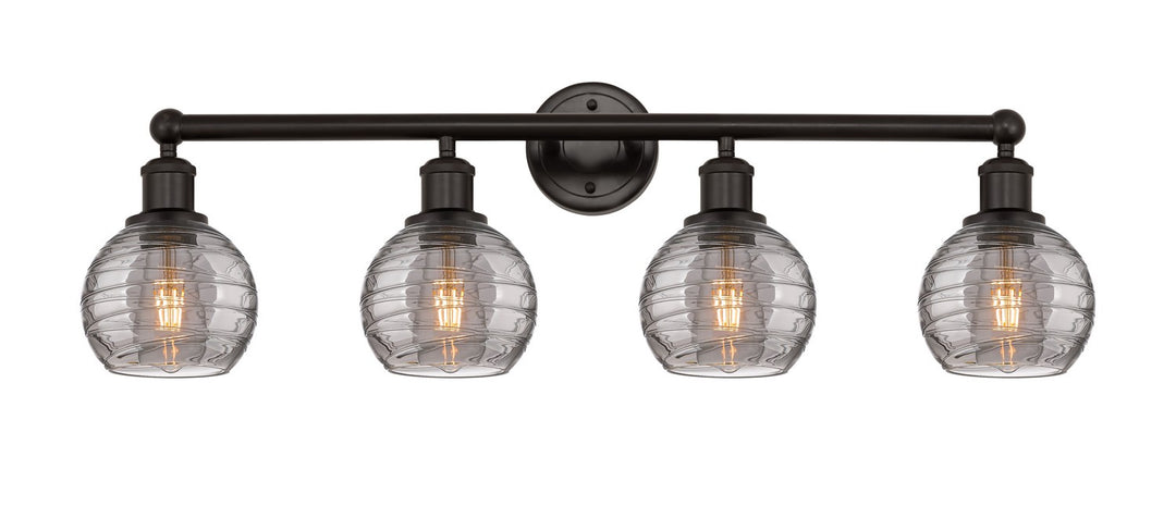 Innovations Edison 616-4W-OB-G1213-6SM Bath Vanity Light 33 in. wide - Oil Rubbed Bronze