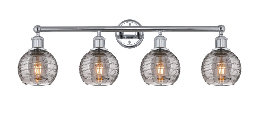 Innovations Edison 616-4W-PC-G1213-6SM Bath Vanity Light 33 in. wide - Polished Chrome