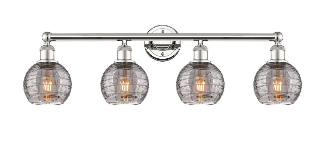 Innovations Edison 616-4W-PN-G1213-6SM Bath Vanity Light 33 in. wide - Polished Nickel