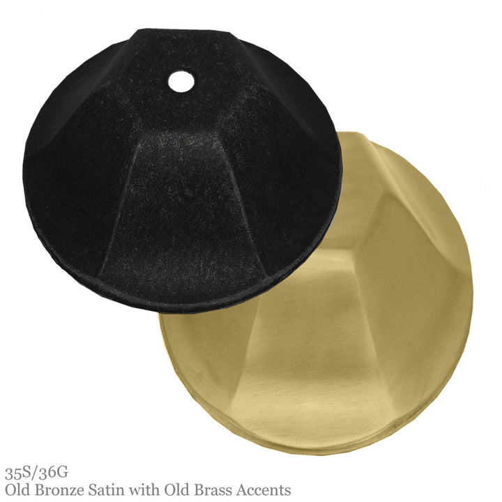 American Brass & Crystal Magro FM3702-35S-36G-ST-HL Ceiling Light - Old Bronze (Black) with Old Brass
