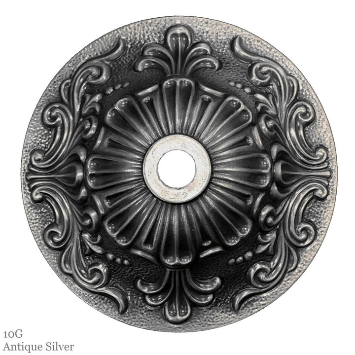 American Brass & Crystal Parisian FM7610-O-10G-ST Ceiling Light - Antique Silver