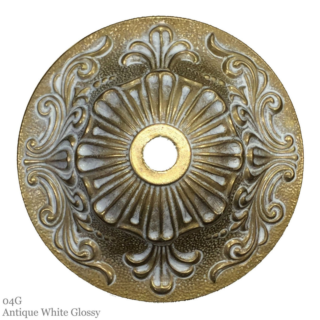 American Brass & Crystal Marlena FM9744-O-04G-PI Chandelier Light - Antique White Glossy