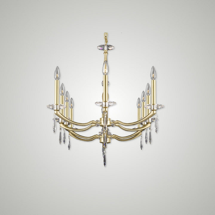 American Brass & Crystal Kensington IL5347-U-36G-ST Chandelier Light - Old Brass