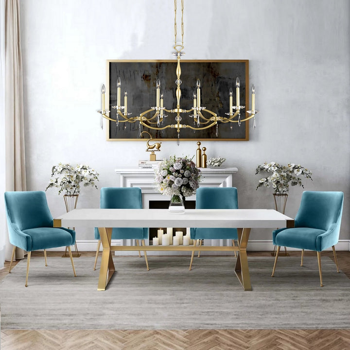 American Brass & Crystal Kensington IL5347-U-36G-ST Chandelier Light - Old Brass