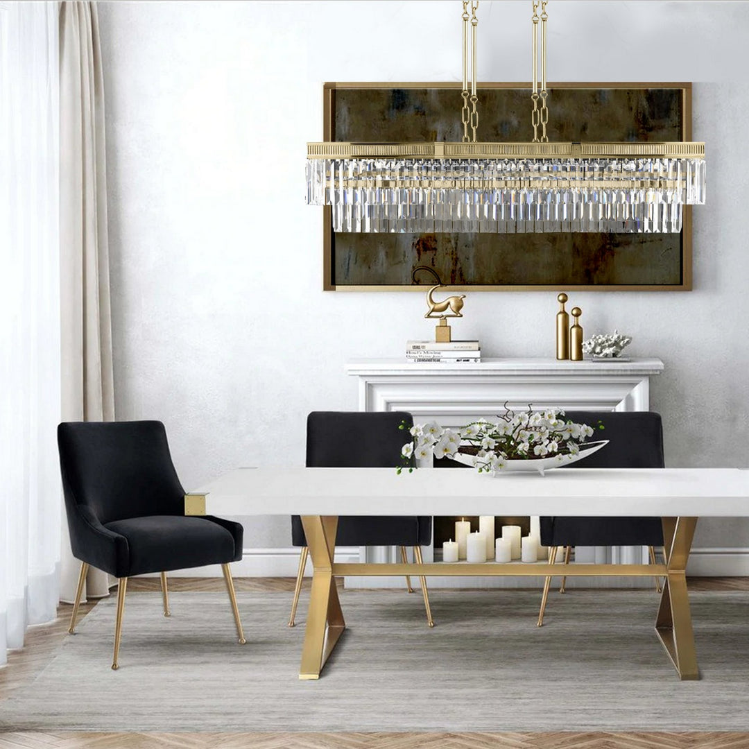 American Brass & Crystal Valencia Modern IL8306-P-32G Pendant Light - Polished Brass