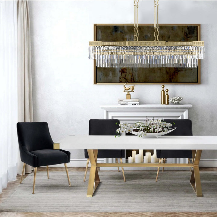 American Brass & Crystal Valencia Modern IL8306-P-32G Pendant Light - Polished Brass