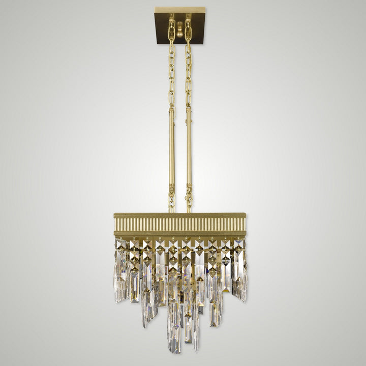 American Brass & Crystal Valencia Modern IL8375-PTK-36G Pendant Light - Old Brass