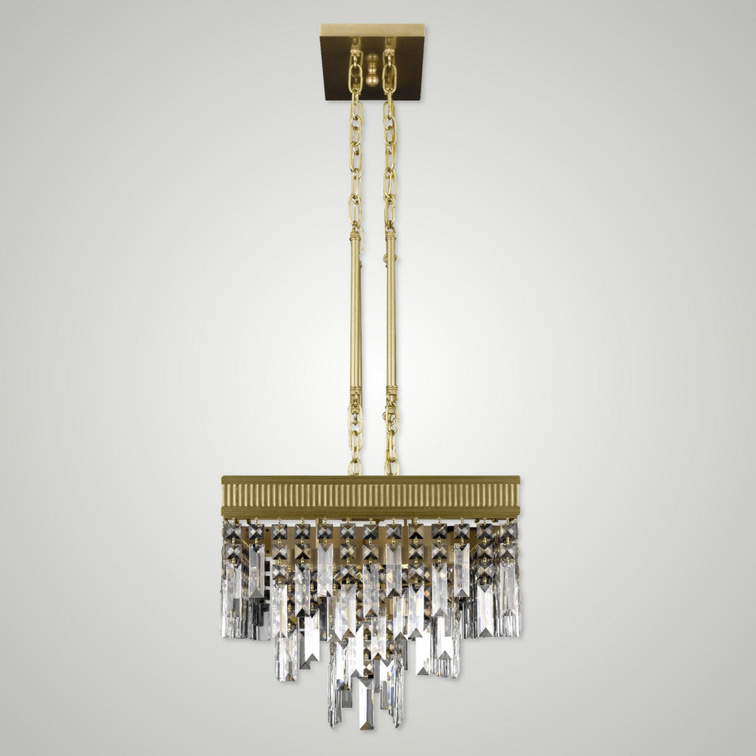 American Brass & Crystal Valencia Modern IL8376-PTK-36G Pendant Light - Old Brass