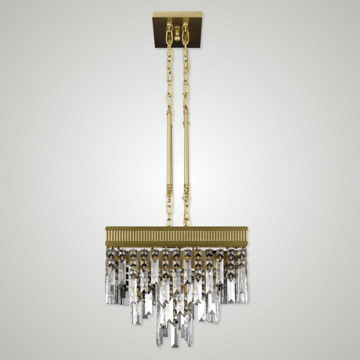 American Brass & Crystal Valencia Modern IL8376-PTK-36G Pendant Light - Old Brass