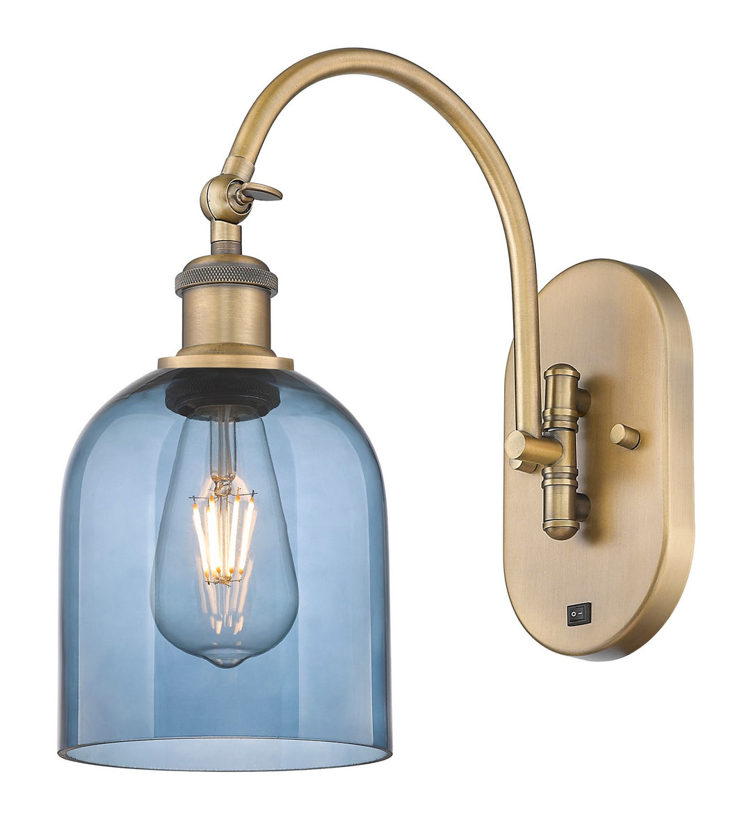 Innovations Ballston 518-1W-BB-G558-6BL Wall Sconce Light - Brushed Brass