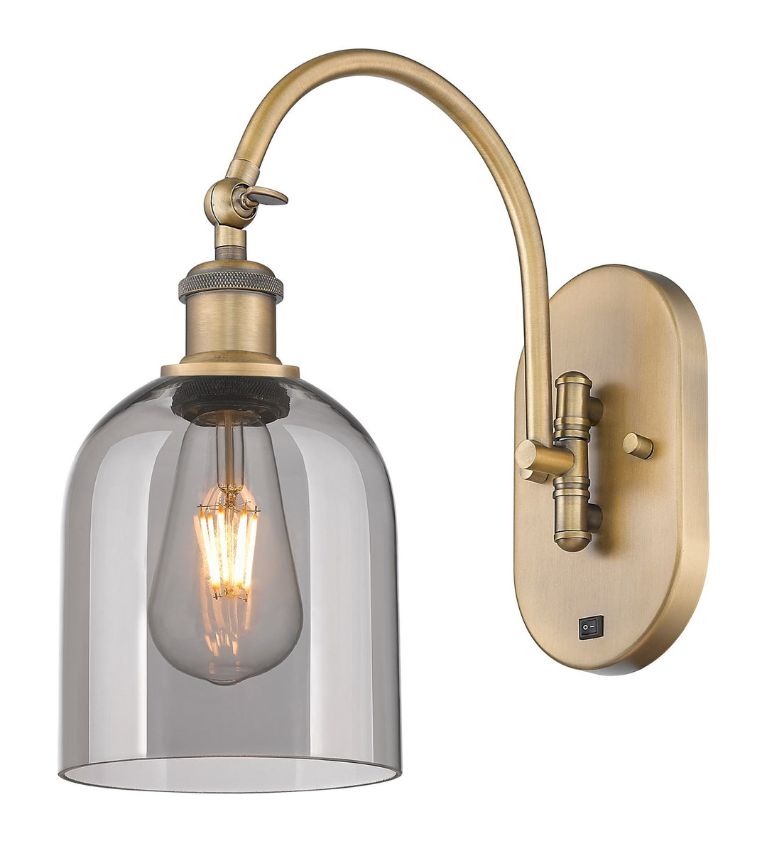 Innovations Ballston 518-1W-BB-G558-6SM Wall Sconce Light - Brushed Brass