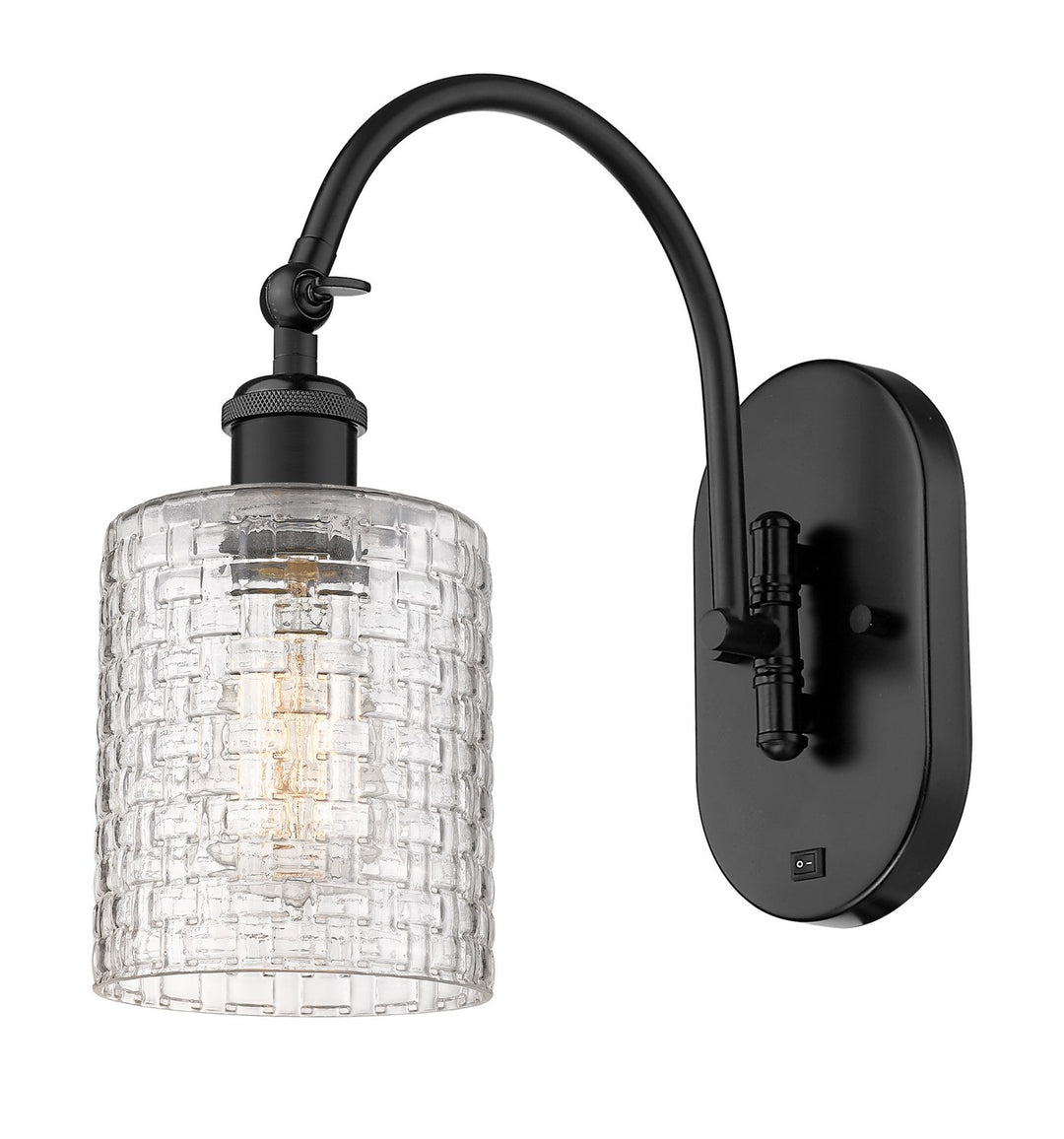 Innovations Ballston 518-1W-BK-G112C-5CL Wall Sconce Light - Matte Black