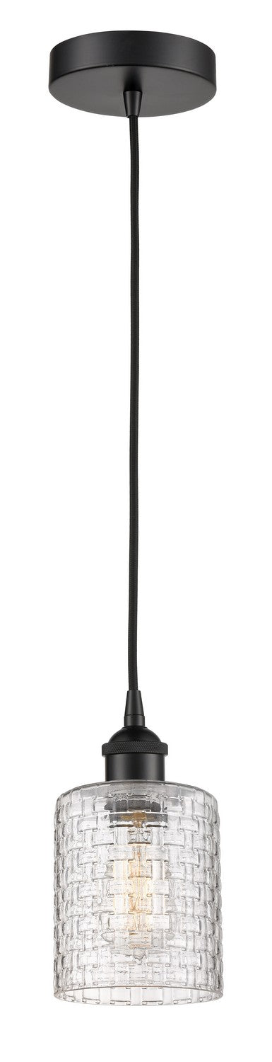 Innovations Lighting 616-1P-BK-G112C-5CL  Edison Pendant Light Matte Black