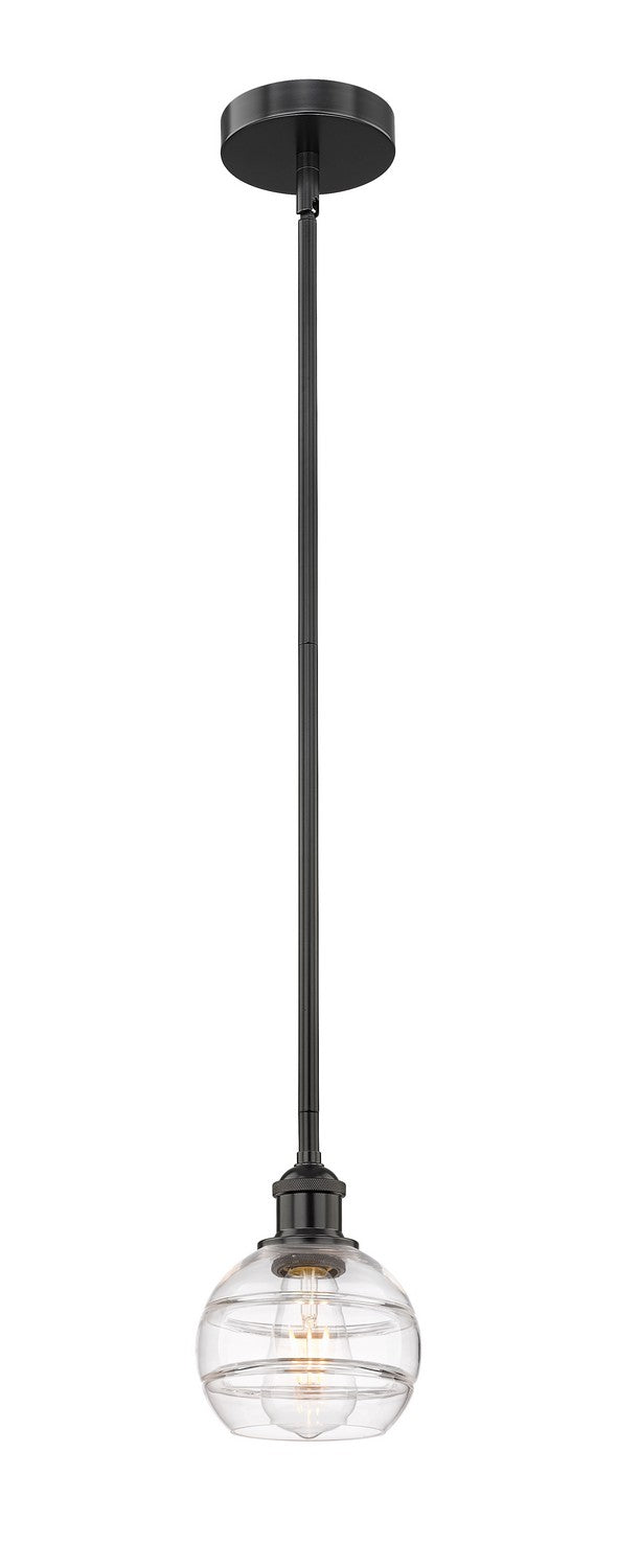 Innovations Lighting 616-1S-BK-G556-6CL  Edison Pendant Light Matte Black