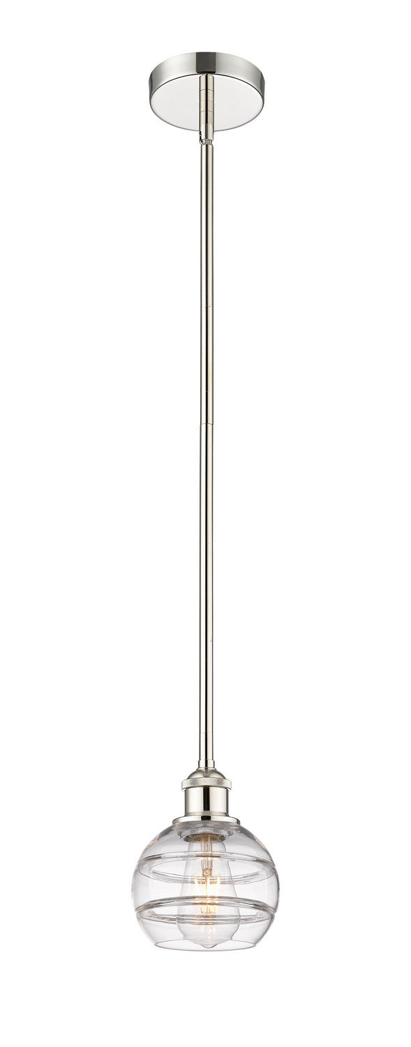 Innovations Lighting 616-1S-PN-G556-6CL  Edison Pendant Light Polished Nickel