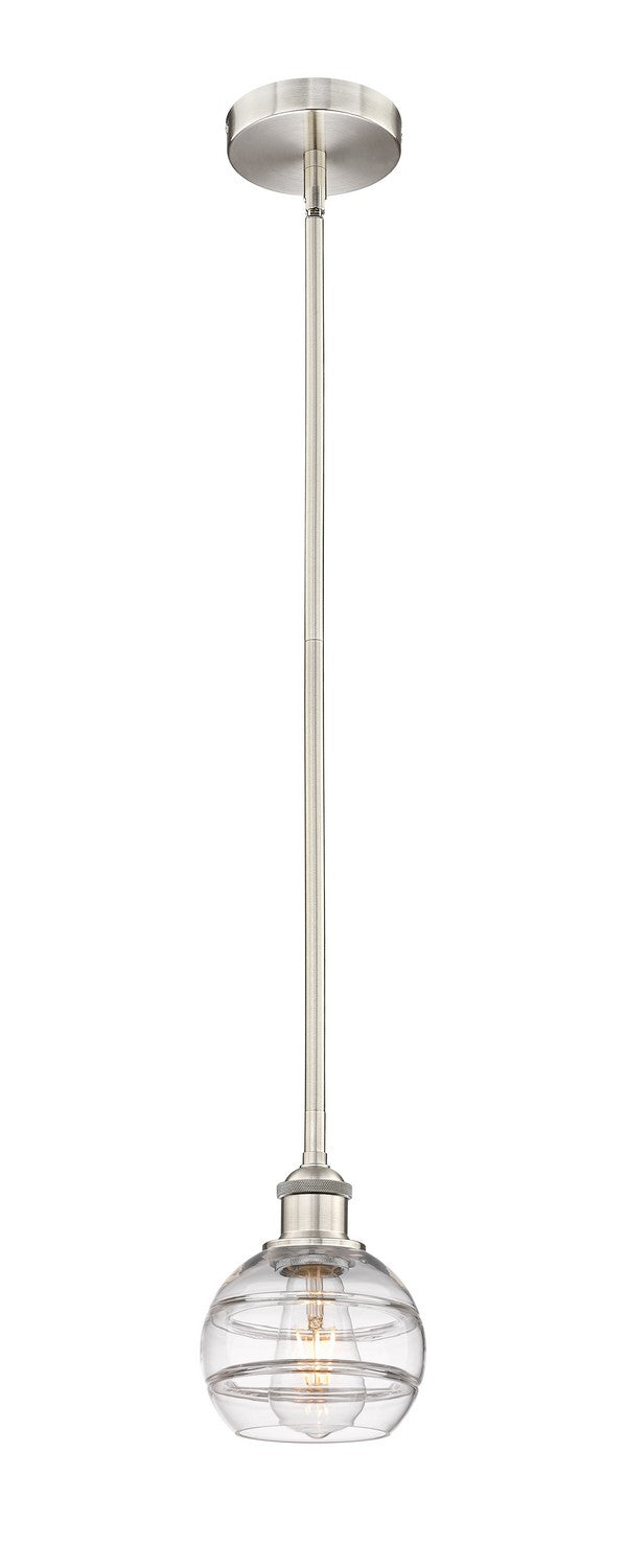 Innovations Lighting 616-1S-SN-G556-6CL  Edison Pendant Light Brushed Satin Nickel