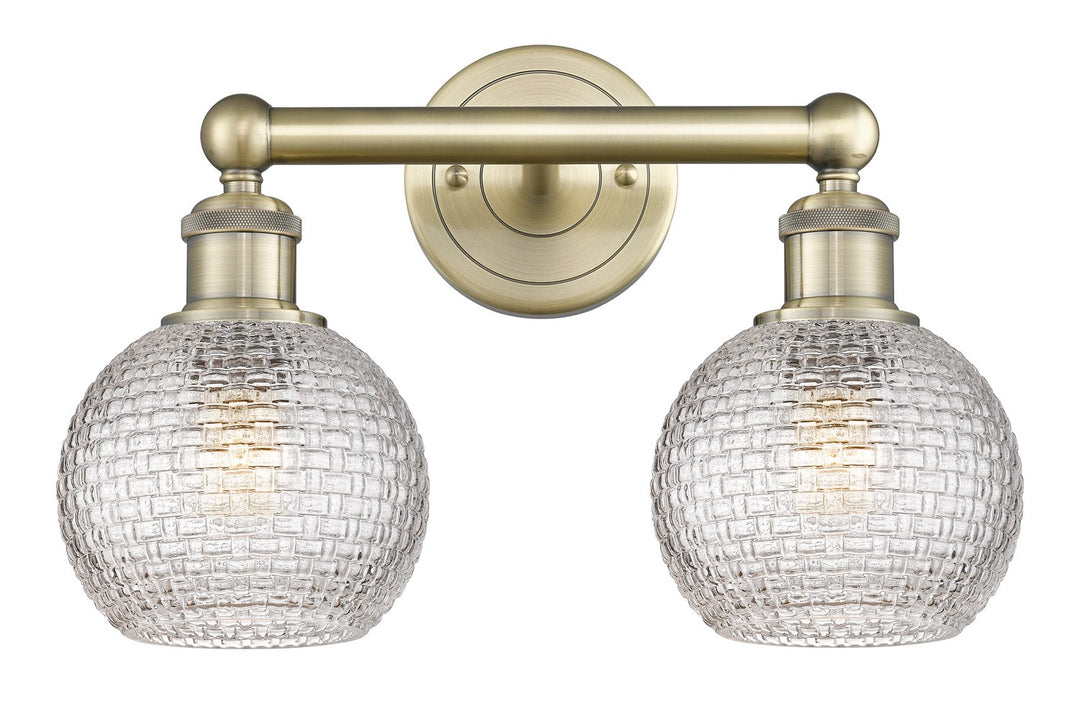 Innovations Edison 616-2W-AB-G122C-6CL Bath Vanity Light 15 in. wide - Antique Brass