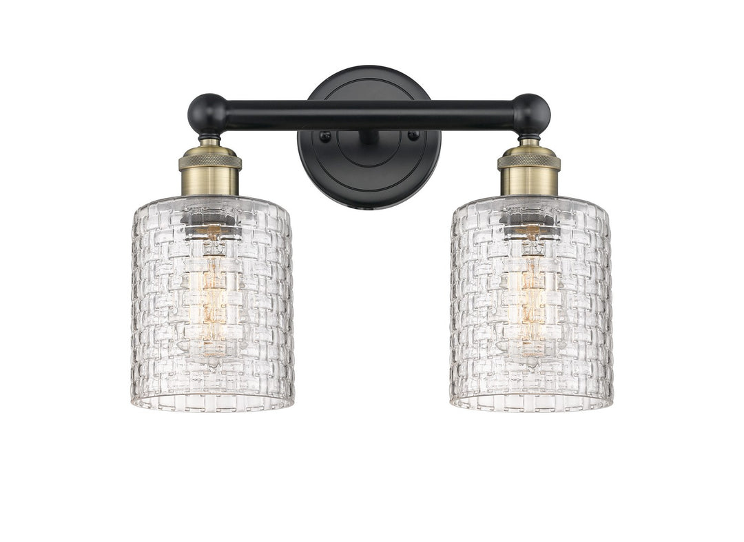 Innovations Edison 616-2W-BAB-G112C-5CL Bath Vanity Light 14 in. wide - Black Antique Brass