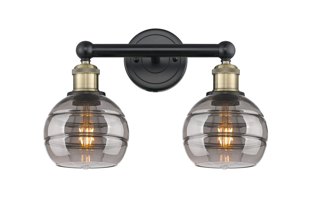 Innovations Edison 616-2W-BAB-G556-6SM Bath Vanity Light 15 in. wide - Black Antique Brass