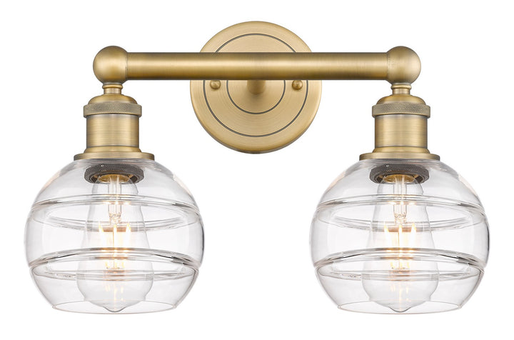 Innovations Edison 616-2W-BB-G556-6CL Bath Vanity Light 15 in. wide - Brushed Brass