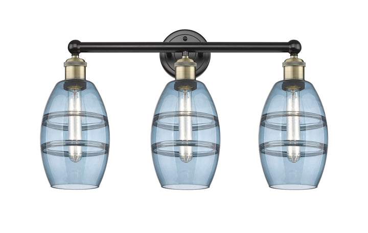 Innovations Edison 616-3W-BAB-G557-6BL Bath Vanity Light 24 in. wide - Black Antique Brass