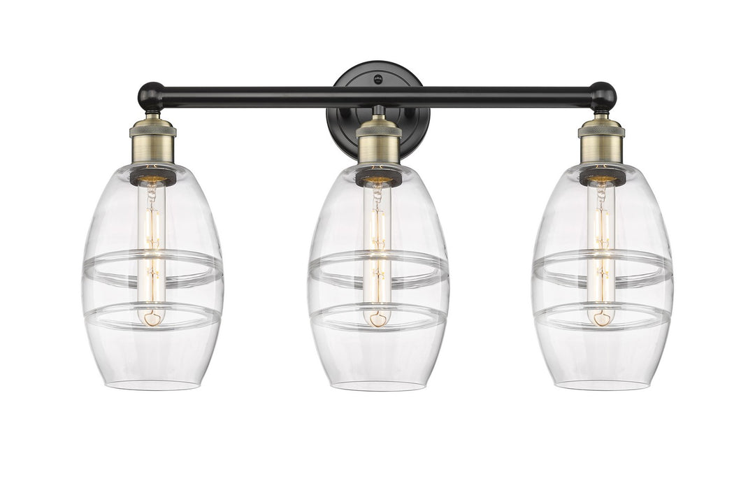 Innovations Edison 616-3W-BAB-G557-6CL Bath Vanity Light 24 in. wide - Black Antique Brass