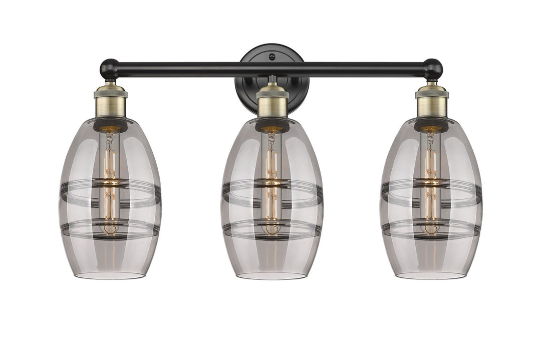 Innovations Edison 616-3W-BAB-G557-6SM Bath Vanity Light 24 in. wide - Black Antique Brass