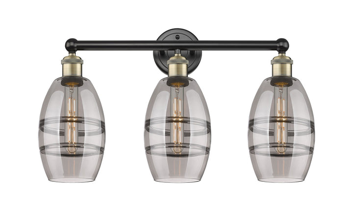 Innovations Edison 616-3W-BAB-G557-6SM Bath Vanity Light 24 in. wide - Black Antique Brass