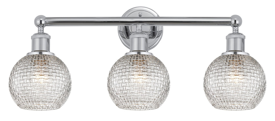 Innovations Edison 616-3W-PC-G122C-6CL Bath Vanity Light 24 in. wide - Polished Chrome