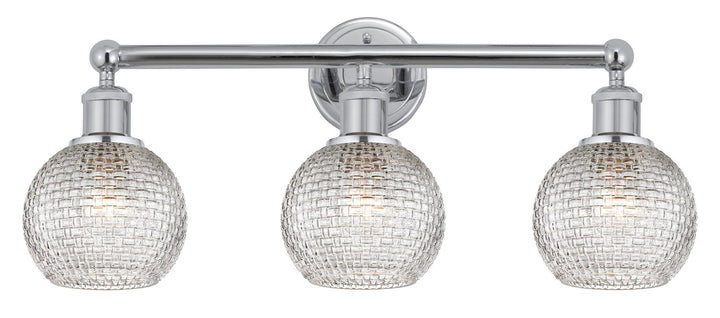 Innovations Edison 616-3W-PC-G122C-6CL Bath Vanity Light 24 in. wide - Polished Chrome