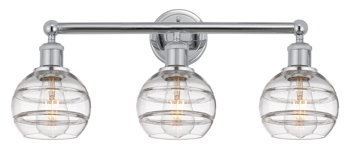 Innovations Edison 616-3W-PC-G556-6CL Bath Vanity Light 24 in. wide - Polished Chrome