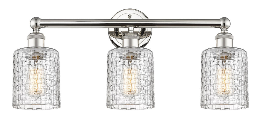 Innovations Edison 616-3W-PN-G112C-5CL Bath Vanity Light 23 in. wide - Polished Nickel