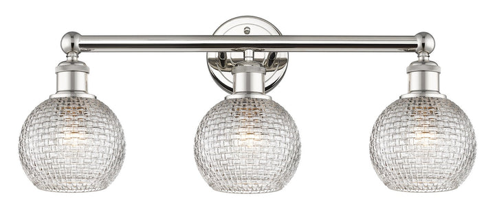 Innovations Edison 616-3W-PN-G122C-6CL Bath Vanity Light 24 in. wide - Polished Nickel