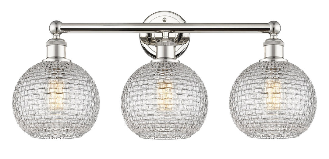 Innovations Downtown Urban 616-3W-PN-G122C-8CL Bath Vanity Light 26 in. wide - Polished Nickel