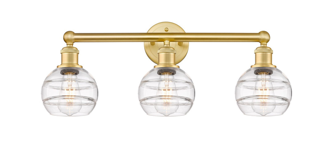 Innovations Edison 616-3W-SG-G556-6CL Bath Vanity Light 24 in. wide - Satin Gold